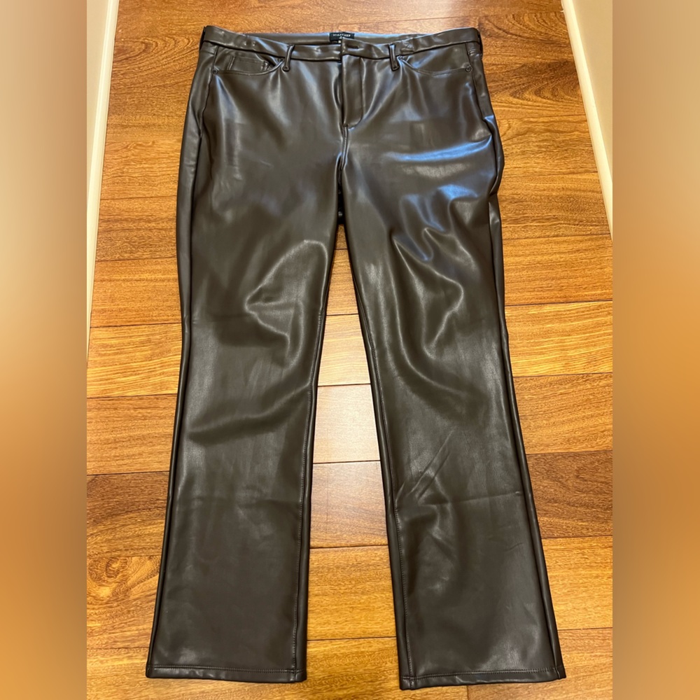 Faux brown leather Sculpt Her NYDJ Nordstrom pants 18W